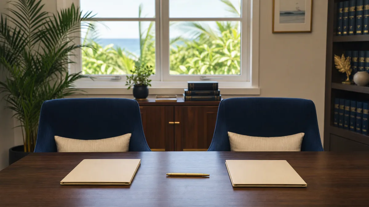 Representative private consultation setting for an uncontested divorce